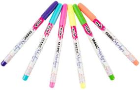 img 3 attached to 🎨 Vibrant Neon Tulip Fabric Markers - 6 Pack - Large Bullet Tip for Fast Drying & Minimal Bleed - Premium Quality, Non-Toxic & Child Safe - Perfect for T-shirts, Clothes, Shoes, Bags & More