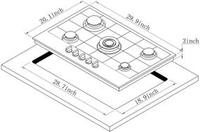 img 3 attached to Конвертируемая плита из нержавеющей стали Hotfield Cooktop