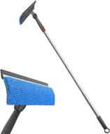 fayina premium 2-in-1 window cleaner: extendable 56-inch stainless steel handle, 12-inch squeegee, and microfiber pad for effortless cleaning logo