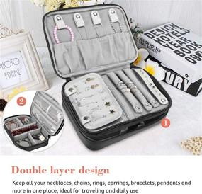 img 3 attached to 🎁 ProCase Travel Jewelry Case Organizer Bag – Stylish and Portable Jewelry Storage Holder for Women and Girls, Ideal Gift for Christmas, Valentine's Day