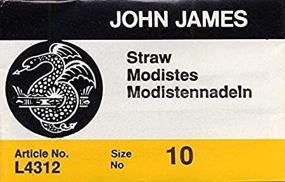 img 3 attached to Colonial Needle 25 Count John James 🧵 Milliners/Straw Uncarded Needles, Size 10 - Quality Crafting Essentials