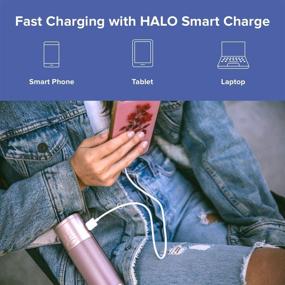 img 1 attached to 💡 Introducing the Halo Bolt Flashlight: Rechargeable Lithium Flashlight with Car Jump Starter and Phone Charger - Rose Gold - Portable, Versatile, and Powerful!