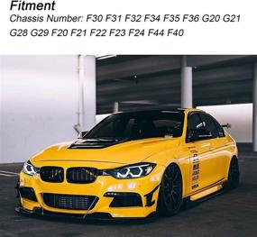 img 3 attached to 🚗 Yellow Grille Insert Stripes Replacement for BMW F20 F30 F32 2012-2018, 320i 328i 330i 335i 420i 428i 435i Accessories - Compatible with 3 Series