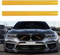 🚗 yellow grille insert stripes replacement for bmw f20 f30 f32 2012-2018, 320i 328i 330i 335i 420i 428i 435i accessories - compatible with 3 series logo