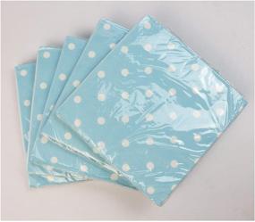 img 3 attached to Disposable Blue Polka Dot Napkins - 100 Count Birthday Party Paper Napkins 13X13Inch