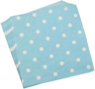 disposable blue polka dot napkins - 100 count birthday party paper napkins 13x13inch logo