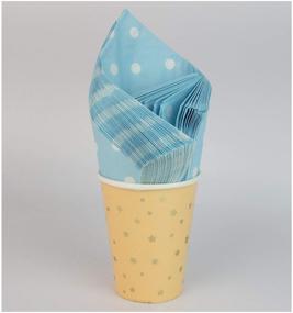 img 1 attached to Disposable Blue Polka Dot Napkins - 100 Count Birthday Party Paper Napkins 13X13Inch