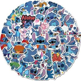 img 1 attached to 50-Pack Stitch Stickers: Waterproof Vinyl Decals for Scrapbooks, Cars, Motorcycles, Bicycles & Luggage