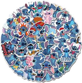 img 4 attached to 50-Pack Stitch Stickers: Waterproof Vinyl Decals for Scrapbooks, Cars, Motorcycles, Bicycles & Luggage