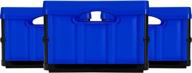 📦 clevermade 32l collapsible storage bins - compact stackable utility crates, durable plastic, 3 pack, royal blue logo