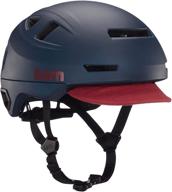 bern hudson mips commuter helmet with integrated led rear light and u-lock compatibility logo