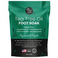 👣 tea tree oil foot soak, произведено в сша: ваше решение для неприятного запаха ног, грибковых инфекций ногтей, атлетической стопы, размягчения мозолей и снятия усталости - 16 унций. логотип