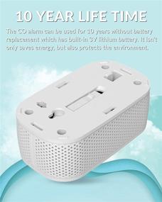 img 1 attached to 🛡️ ECOEY Mini CO Detector with Test/Silence Button & LED Indicator - 10-Year Battery Carbon Monoxide Alarm for House, Hotel, FJ110 - 1 Pack