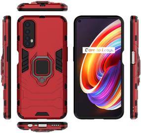 img 3 attached to QCMM For Realme 7 Kickstand Case With Tempered Glass Screen Protector [2 Pieces]