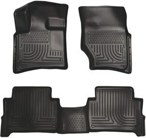 img 4 attached to 🏞️ Husky Liners Weatherbeater Front & 2nd Seat Floor Mats, Black - Fits 2007-2015 Audi Q7 Bench Seats (96421)