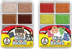 img 2 attached to 🌈 Vibrant Perler Mini Beads Tray Bundle - Explore Warm, Cool, Neutral, and Rainbow Colors!