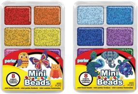 img 1 attached to 🌈 Vibrant Perler Mini Beads Tray Bundle - Explore Warm, Cool, Neutral, and Rainbow Colors!