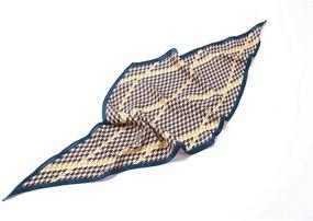img 2 attached to GERINLY Simple Houndstooth Print Neckerchief Women's Accessories for Scarves & Wraps