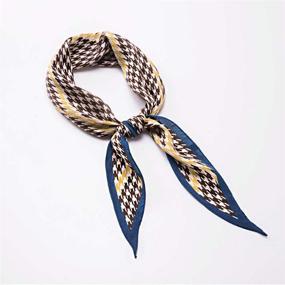 img 1 attached to GERINLY Simple Houndstooth Print Neckerchief Women's Accessories for Scarves & Wraps