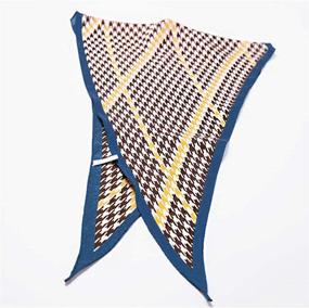 img 3 attached to GERINLY Simple Houndstooth Print Neckerchief Women's Accessories for Scarves & Wraps