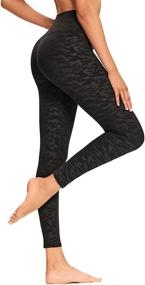 img 3 attached to Gayhay Women's High Waisted Leggings - Soft Opaque Slim Tummy Control Printed Pants for Running Cycling Yoga