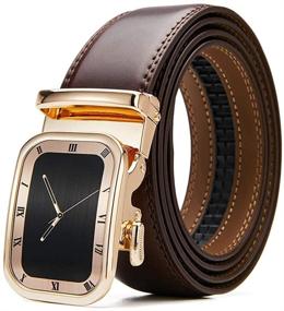 img 4 attached to Ratchet Genuine Leather Automatic Sliding Men's Accessories