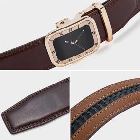 img 2 attached to Ratchet Genuine Leather Automatic Sliding Men's Accessories