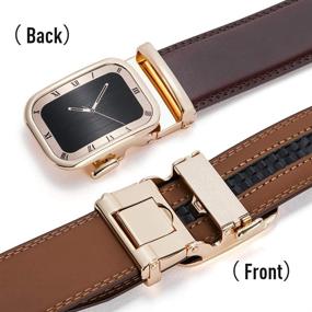 img 3 attached to Ratchet Genuine Leather Automatic Sliding Men's Accessories