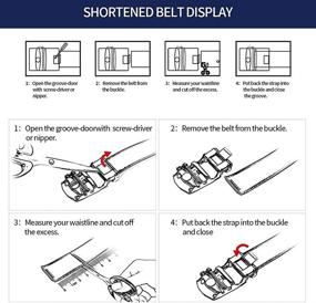 img 1 attached to Ratchet Genuine Leather Automatic Sliding Men's Accessories