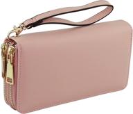 brentano double zipper wallet clutch: stylish removable handbags & wallets for women logo