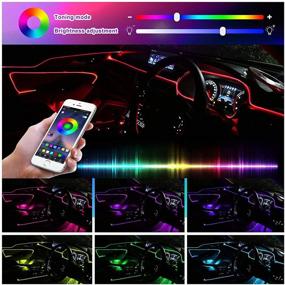 img 2 attached to RGB Car LED Strip Lights with Wireless Bluetooth APP Control, 16 Million Multicolors, 236 inches Fiber Optic, Ambient Lighting Kits, Sound Active Function – 5 in 1