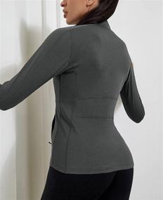 img 3 attached to Stay Active and Trendy with VUTRU Women's Full Zip Yoga Jacket for Workouts and Running