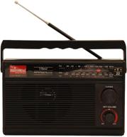 📻 retro transistor radio with best reception antenna for am fm 3 band portable analog classic vintage design, battery powered, ideal for indoor outdoor use in kitchen, bedroom - 5core ratings (tc 22) logo