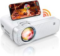 📽️ ultra-portable wifi mini projector for iphone, supporting hd 1080p & 100" display - perfect for outdoor movies, office ppt - compatible with laptop, hdmi, tv stick, android logo