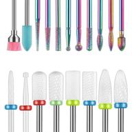 💅 19-piece nail drill bit set | diamond cuticle electric nail file with ceramic acrylic gel nail bits | complete acrylic nail art tool kit | carbide cuticle remover bits for manicure pedicure | home salon logo