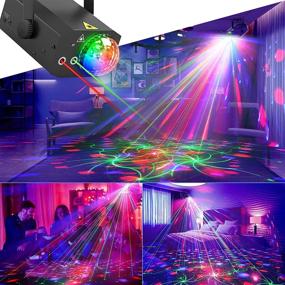 img 3 attached to Party Lights + Disco Ball 2 in 1: Sound Activated Strobe Light & Stage Lighting Projector for Parties, Clubs, and Home Shows- Remote Controlled DJ Disco Lighting for Birthdays, Karaoke, Christmas, KTV, and More