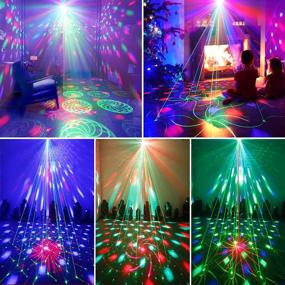 img 2 attached to Party Lights + Disco Ball 2 in 1: Sound Activated Strobe Light & Stage Lighting Projector for Parties, Clubs, and Home Shows- Remote Controlled DJ Disco Lighting for Birthdays, Karaoke, Christmas, KTV, and More