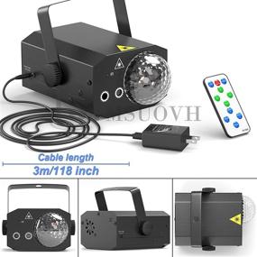 img 1 attached to Party Lights + Disco Ball 2 in 1: Sound Activated Strobe Light & Stage Lighting Projector for Parties, Clubs, and Home Shows- Remote Controlled DJ Disco Lighting for Birthdays, Karaoke, Christmas, KTV, and More