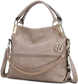 img 4 attached to Mia Collection Crossbody Women's Satchel Tote - Handbags & Wallets for Women in Stylish Hobo Bags