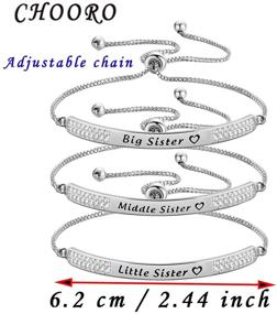 img 3 attached to 🏻 CHOORO Bracelet for Sisters with Rhinestone Detail - Boys' Jewelry