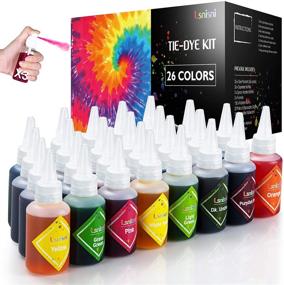 img 4 attached to 🎨 26 Colors Tie Dye DIY Kit - Permanent Fashion Dye Set for T-Shirts, Fabrics, Canvas Shoes, and More Clothing - Includes Rubber Bands, Gloves, Plastic Film, and Table Covers - Perfect for Family Activities