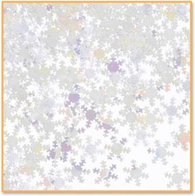 img 1 attached to ❄️ Iridescent Snowflakes Confetti by Beistle - 1 Piece