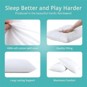 img 2 attached to 🛏️ COZY ONE Luxury Down Alternative Bed Pillows - USA Made, Standard/Queen Size, 2 Pack - Ideal for All Sleeping Positions