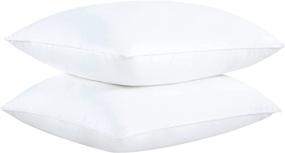img 4 attached to 🛏️ COZY ONE Luxury Down Alternative Bed Pillows - USA Made, Standard/Queen Size, 2 Pack - Ideal for All Sleeping Positions