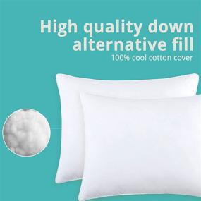 img 3 attached to 🛏️ COZY ONE Luxury Down Alternative Bed Pillows - USA Made, Standard/Queen Size, 2 Pack - Ideal for All Sleeping Positions