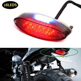 img 4 attached to 🏍️ Высоко совместимый светильник для тормоза и заднего (хвостового) света мотоцикла на 12V с 28 светодиодами - идеально подходит для круизеров, квадроциклов и не только!