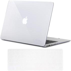 img 4 attached to 💻 Kuzy MacBook Air 11 inch Case A1465, A1370: Soft Touch Hard Shell Cover with Keyboard Cover - Clear