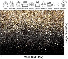 img 2 attached to Gold Glitter Paint Photography Backdrop - 7x5ft Abstract Golden Bokeh Starry ✨ Sky for Wedding, Adults, Babies, Children, Families, New Year Party Decor - GT-028