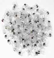 tupavco tp808 rj9 modular headset connector (100 pack per bag) - rj9/rj10/rj22 4p4c phone connectors with crimper for telephone cable/cord handset logo