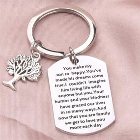 img 1 attached to 👰 BEKECH Daughter-in-Law Keychain - Welcome to Our Family, Wedding Gift for Daughter-in-Law
